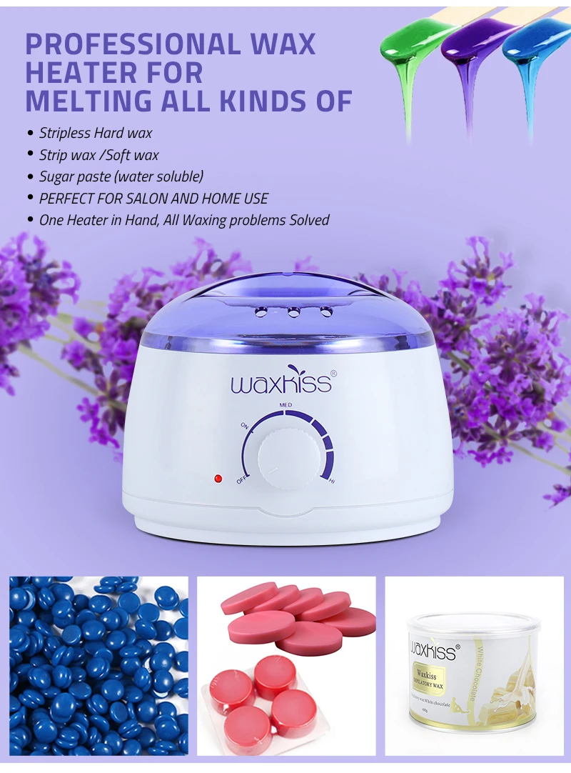 Waxkiss Black 500cc Depilatory Wax Pot Hair Removal Cheap Paraffin Wax Melt  Warmer Machine for Bikini Intimate Hair Removal