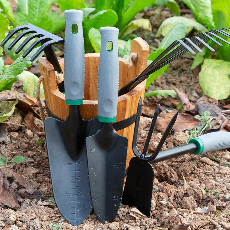 Promotion Garden Supplies Tools for Sale 5 Gardening Sets Multi-tool Planting Rake Flower Shovel Small Hoe Hand Tools