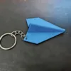 Llavero de avión de papel - azul