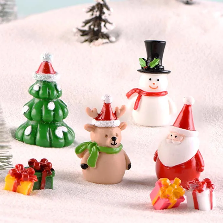 Mini Christmas Tree  SNOW Party Decorations XMAS Nude Anime Resin Figures