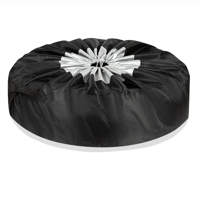 Factory Direct Price Adjustable Custom Slivery Tire Bag Wheel Tire Protection Cover Spare Tire Covers