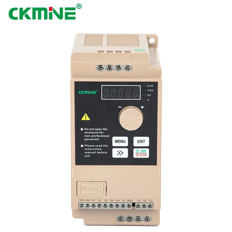 CKMINE 0.75kw 220V 노브 가변 주파수 속도 드라이브 3상 AC VFD 인버터 1HP 모터용 주파수 가변기