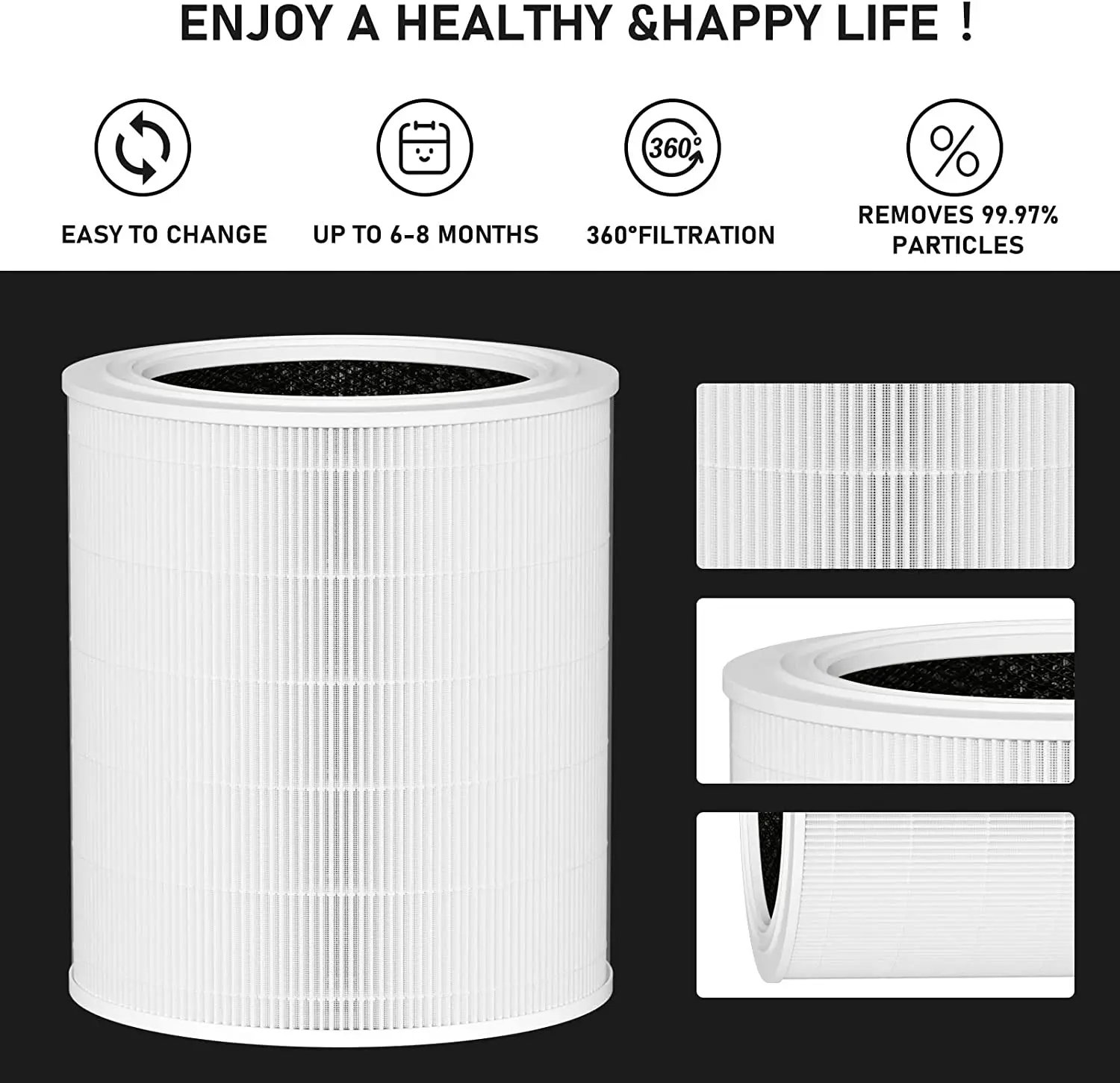 Air Purifier Filter Replacement For Levoit Core 600s H13 Grade Ture