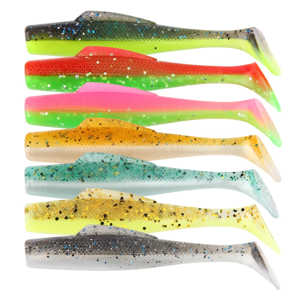 10 Stück Paddle Swimbaits - Weiche Angelköder Mit T-Schwanz