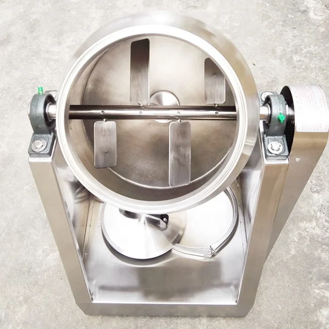 Hot Sale Commercial Herbs Spice Rotating Drum Powder  Blender Mixer Dry Cassava Flour Mixer Machines Double Cone Mixer Machine