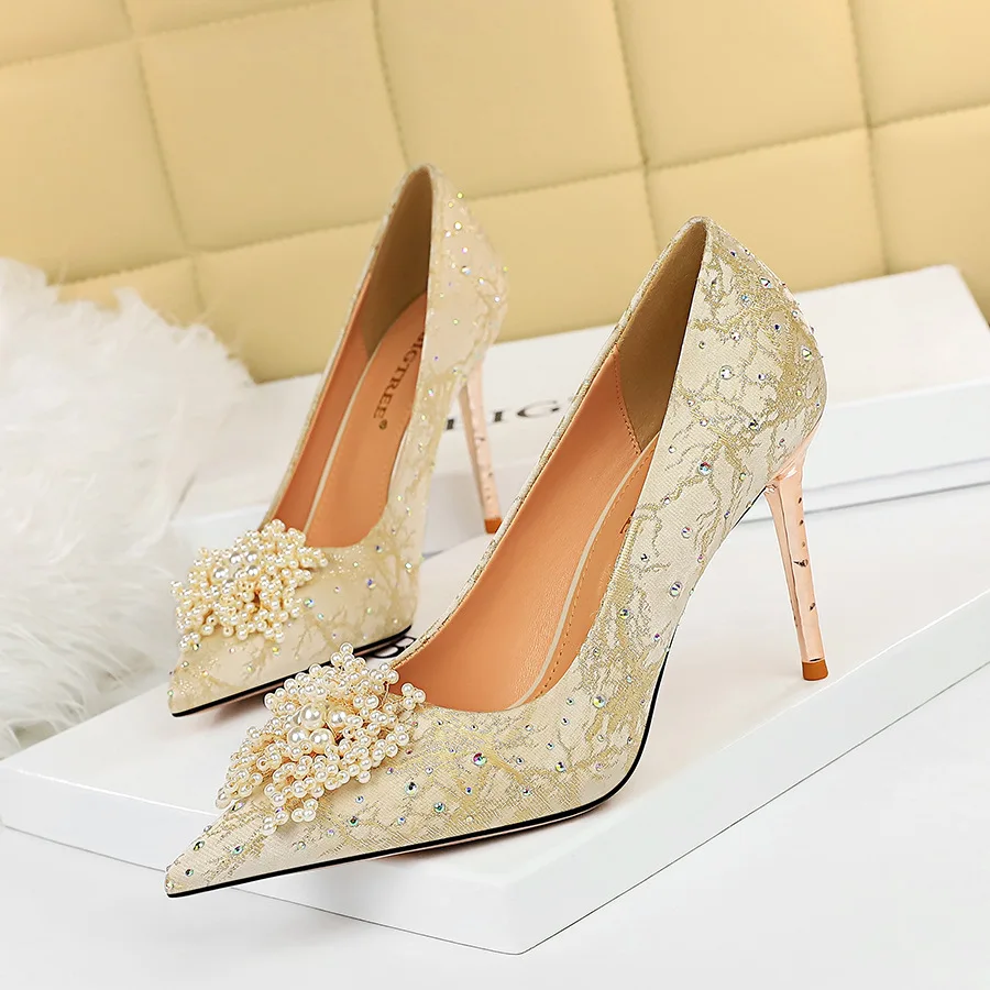 Bridal Pumps Decollete Color Champagne Shoe Champagne: Over 4,134