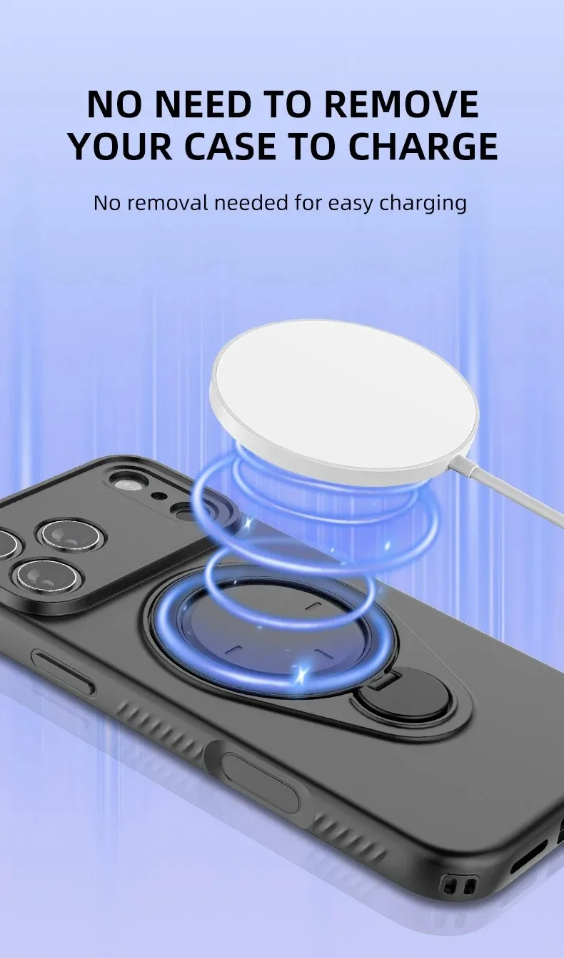 product for iphone 17 pro max kickstand case drop proof  shockproof tpu phone cover support magnetic car mount multiple colors-6