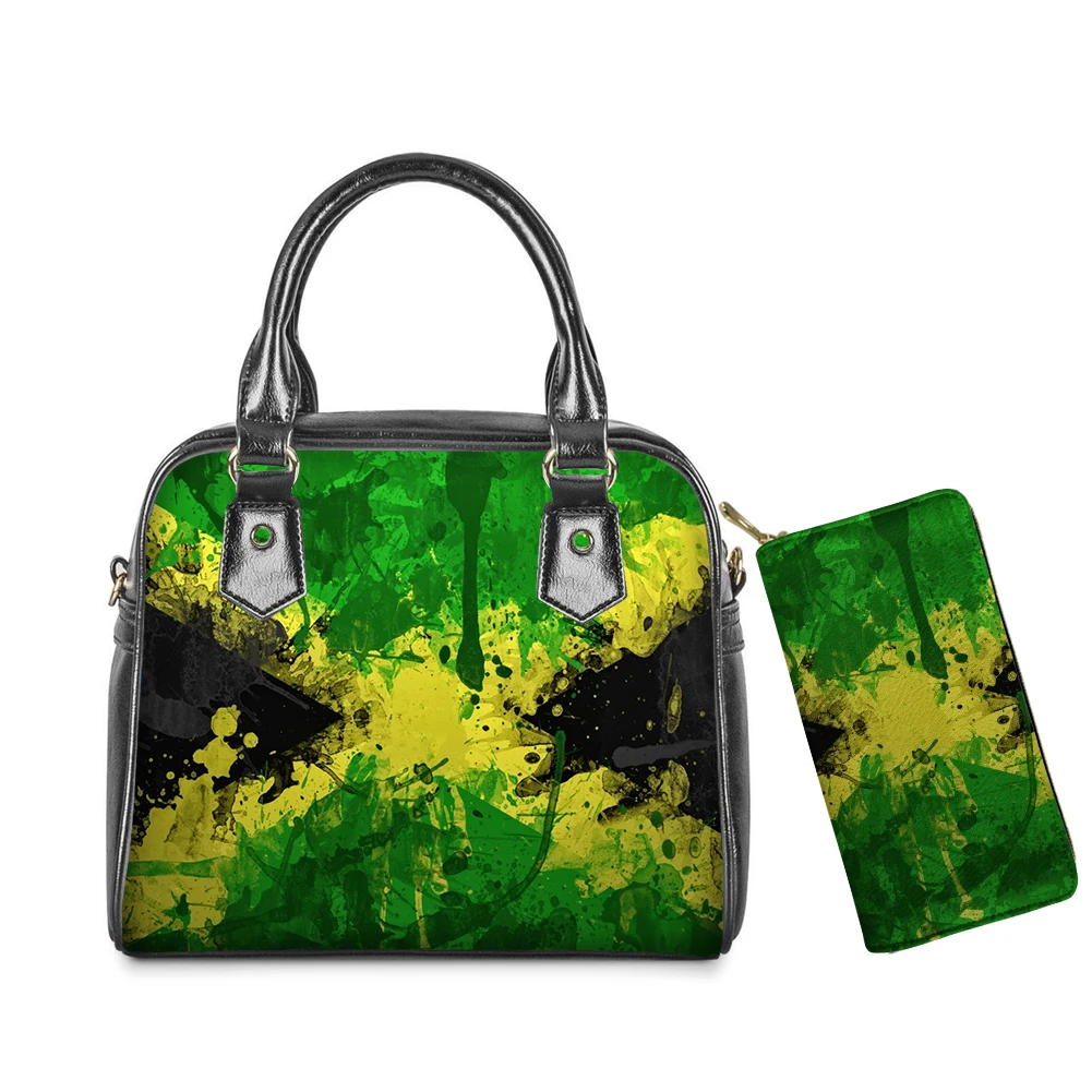graffiti leather purse