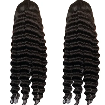 Wholesale Cuticle Aligned Raw Virgin Brazilian Hair Pre-plucked Frontal Wigs Human Hair HD Transparent Lace