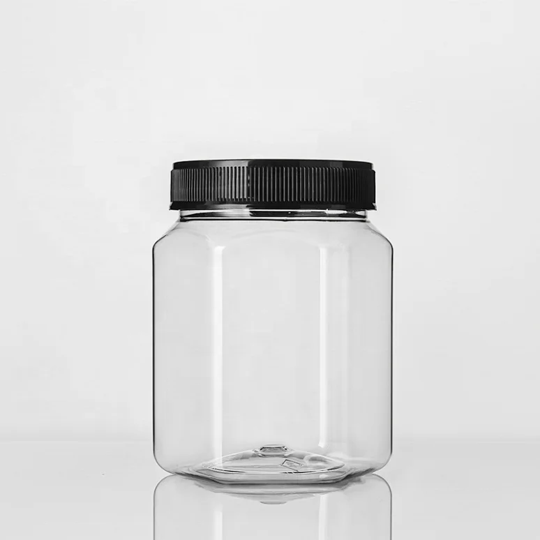 pet hexagonal plastic bottle with large diameter honey bottle