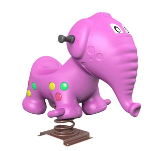 High Quality Cartoon Elephant Style Animal Riding Toy Kids Spring Rider Playground Spring Horse