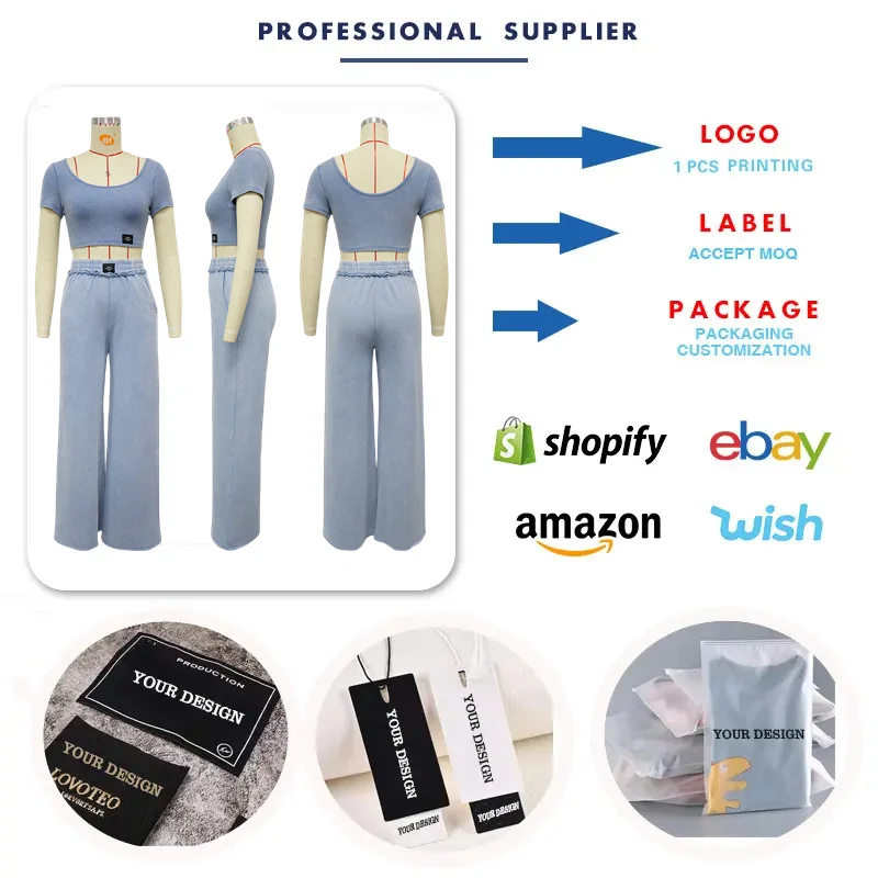 Y10826 tenues d'été à la mode pour les femmes Sexy Street Wear T