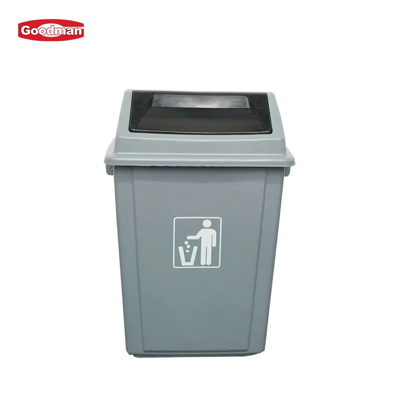 40l 60l swing bin recipiente de resíduos de plástico tampa oscilante