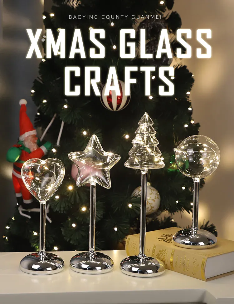 High-value creativity ingenious design Christmas crystal amazing tree shaped decoration lights with tall pole details