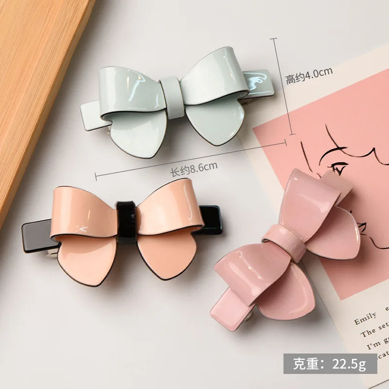 RARA 8,6 см Лидер продаж модные аксессуары для волос корейский милый бант заколка для волос Элегантные ацетатные заколки для волос оптом