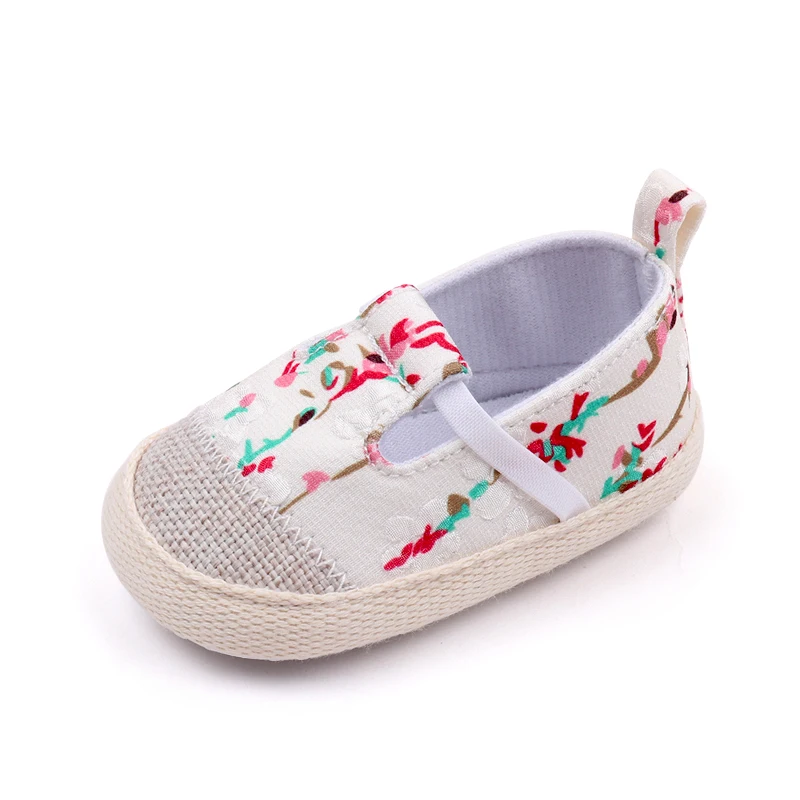 Baby Spring and Autumn New Fresh Small Floral Soft-soled Elastic Sleeve Walking Shoes factory
