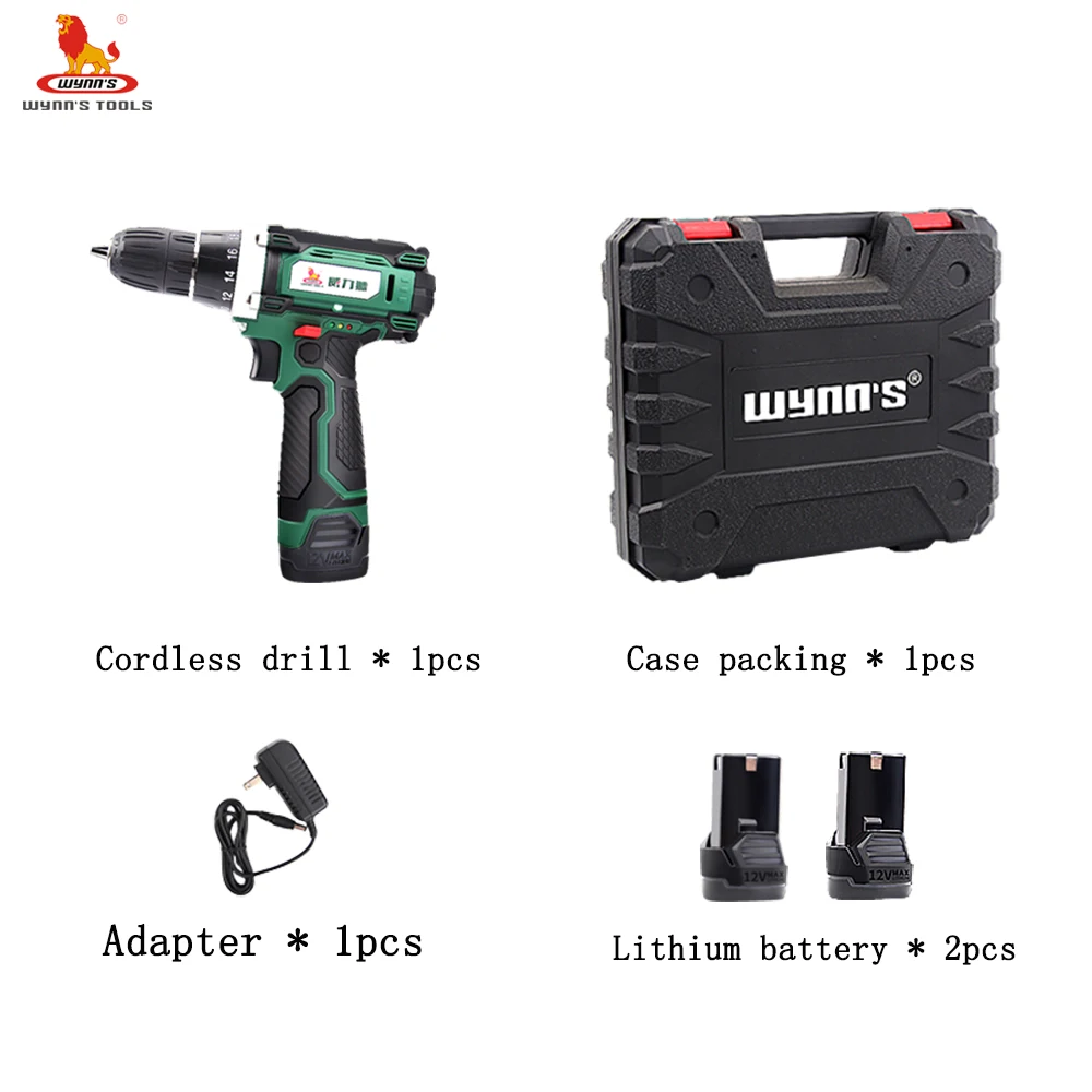 Wynns 21V Rechargeable Screwdriver Lithium Ion Cordless Drill Electric Drill Power Tools