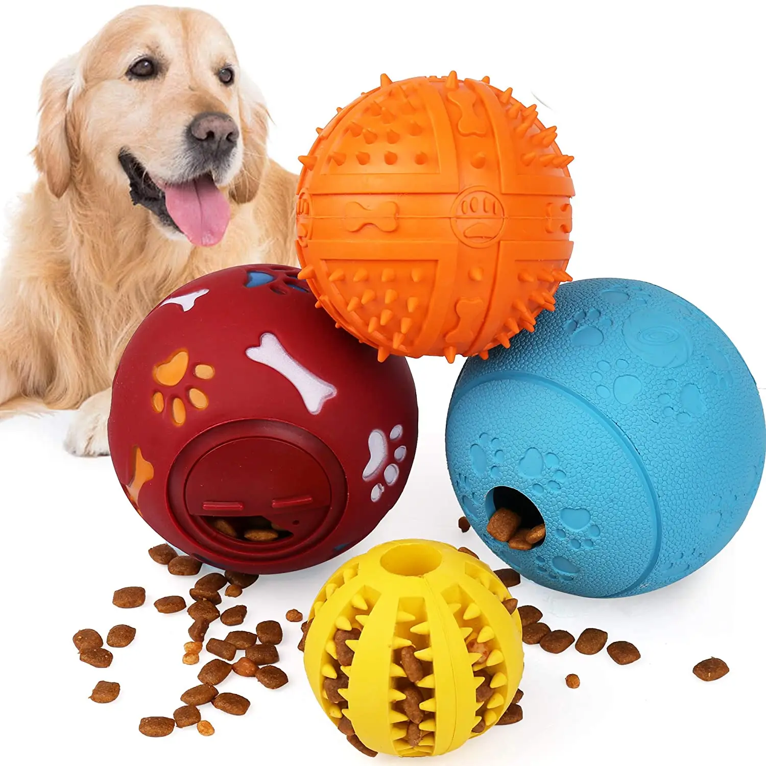 Interactive Dog Toys Ball Boredom - Dog Food Dispensing Toys Puzzle Ball  Treat,Dog Toys Exercise Thinking Improve Intelligence IQ Food Toys Tumbler  Ball Entertainment 