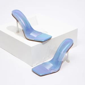Fashion Crystal Transparent Peep-toe Pumps Ladies Outdoor Shoes Fairy Style Sandals Women Heels