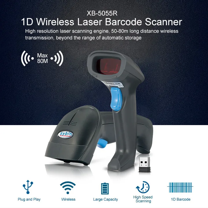 1D Wireless Barcode Scanner Lecteur Code Barre for Android Pos Terminal