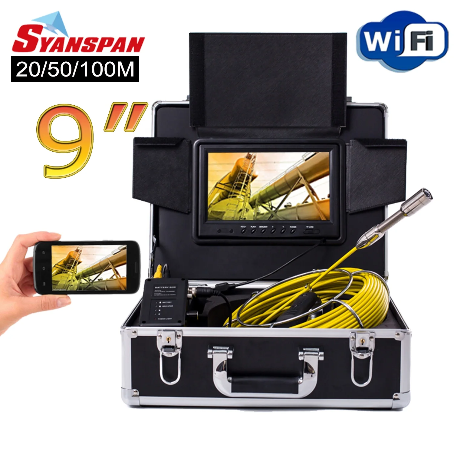 Factory 6.5MM Pipe Inspection Camera IP68 Waterproof with 6 High Bright LEDs Lights  manufacture