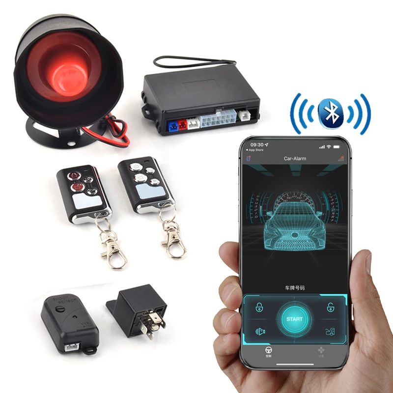 BT Phone APP Control Remote Control Car Alarm System Car Security Alarm System for Universal Car