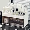 Translucent gray drawer style [Luxury White] Large capacity