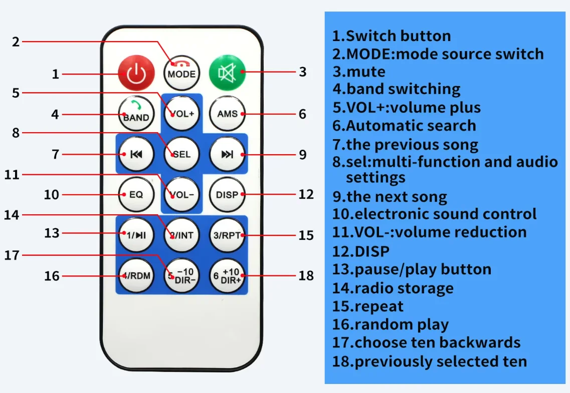 820S Short Model Blue Light for BT Wireless Car MP3 Player New Radio Host Phone Grip Hands-Free Lossless Music for Cross-Border