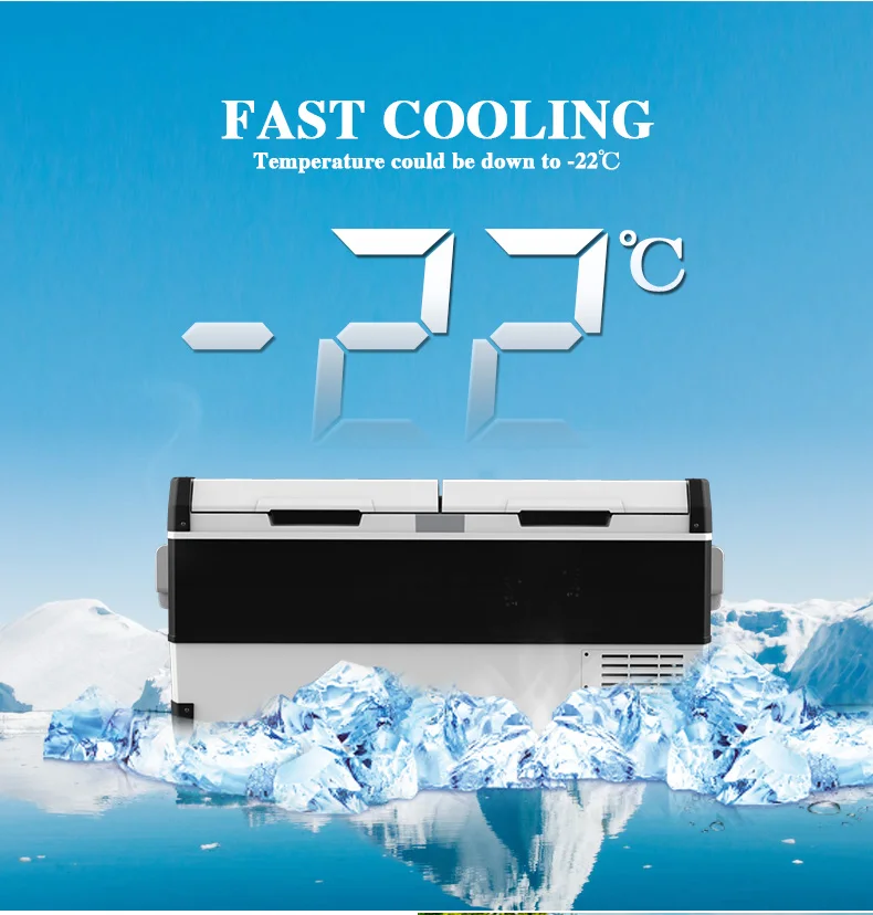 95l Dual Zone Ac Dc Car Fridge Compressor Portable Freezer 12v 24v Car ...