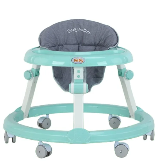 Modern Simplicity Polyester Material Can Fold Multiple Colors Stainless Steel Frame Baby Walker