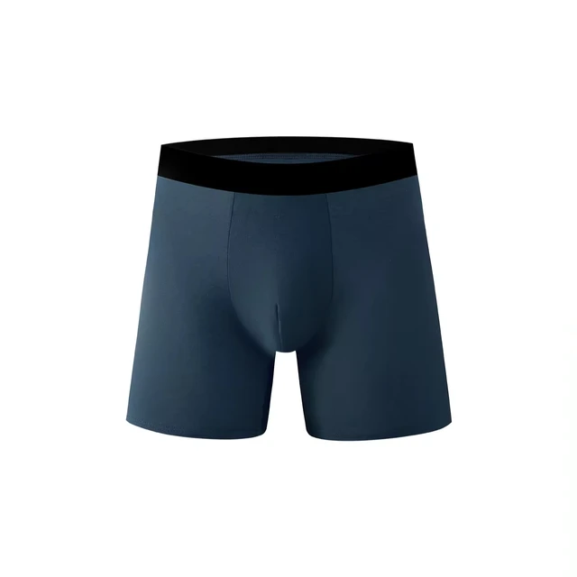 New solid color cotton men's underwear youth trend of soft and comfortable sports breathable elastic waist boxer briefs