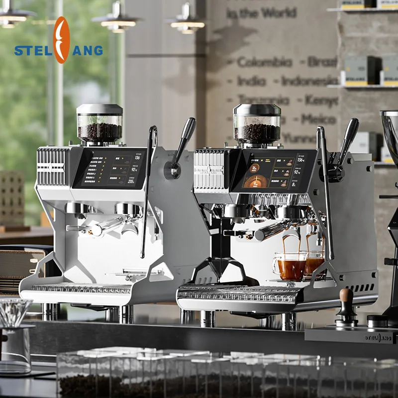 Espresso Machine Commercial Italian Cafe Espresso Coffee Maker With Grinder