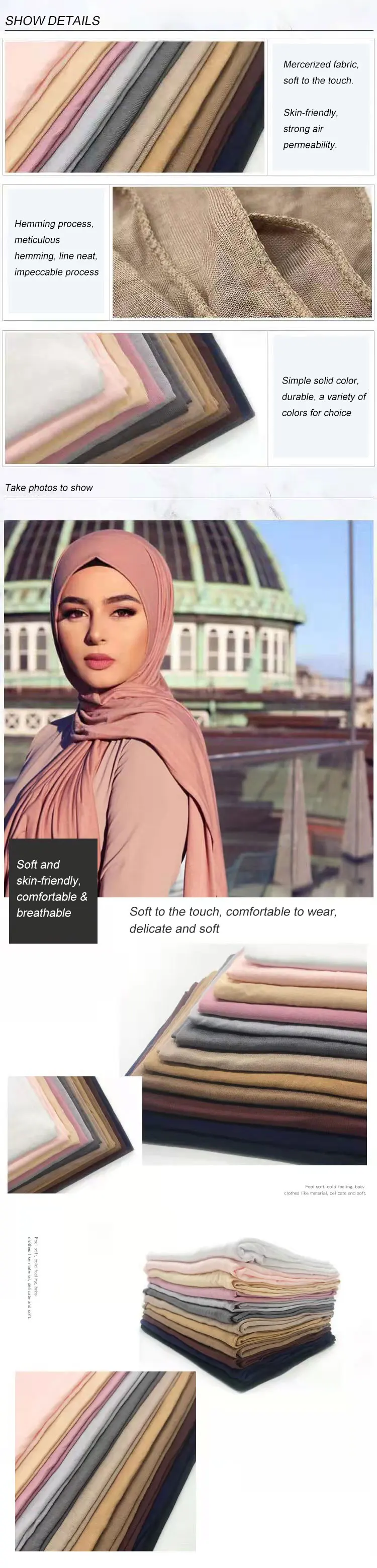 Fashion Wholesale Crinckle  Muslim Chiffon Hijab Scarf Jersey Instant Hijab Silk Palestine Islamic Hair Bandana Hijab