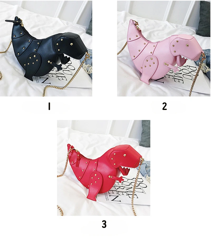 Triceratops Mini Crossbody Bag Rivets 3d Dinosaur Purses Pu Leather ...