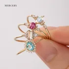Jewelry 14k Gold Rings Gold Mercery Jewelry 2022 Fashion Trend Jewelry Beautifully Designed High Quality 14K Solid Gold Gemstone Rings For Women