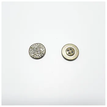 High-End Vintage 4-Hole Metal Buttons Forged Pattern Modeling Flatback Style Custom Wholesale
