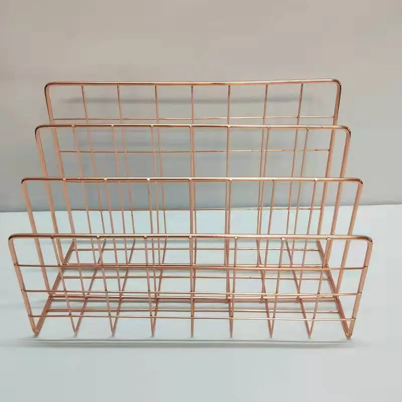 Скандинавская настольная железная стойка для хранения журналов