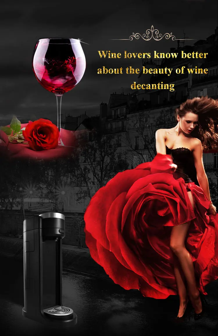 Electric Wine Aerator Dispenser with Cooling Cup to Keep the Wine Cool at High Efficiency and Low Coast for Party and Home manufacture