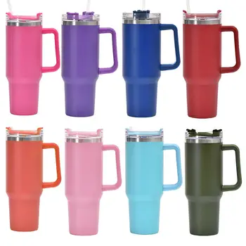 2023 Adventure Quencher 40oz metal handle tumbler vacuum insulated stainless steel travel coffee mug
