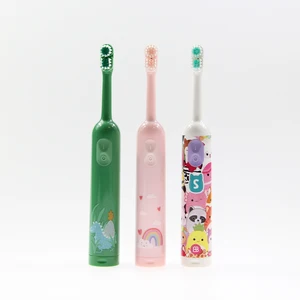 High Quality Battery Operated Toothbrush Electric Kids Cartoon Character Printed Electronic Teeth Brush OEM