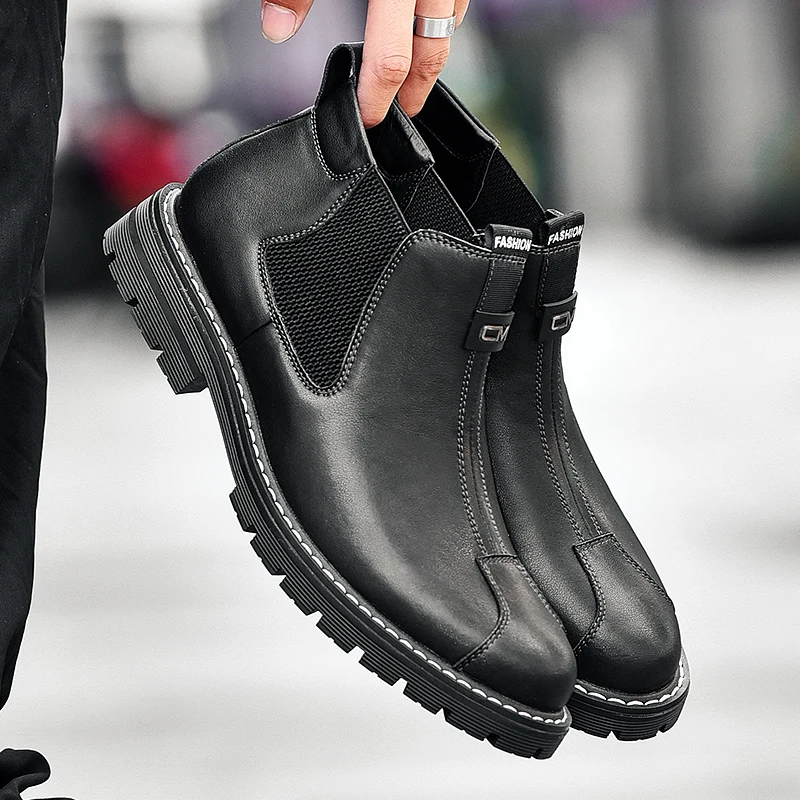New Arrival Accept Custom LOGO Hand Made Pure Genuine Leather Oxfords Men Martin Boots