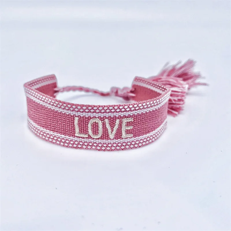 Personalized Heart Letter Woven Bracelet