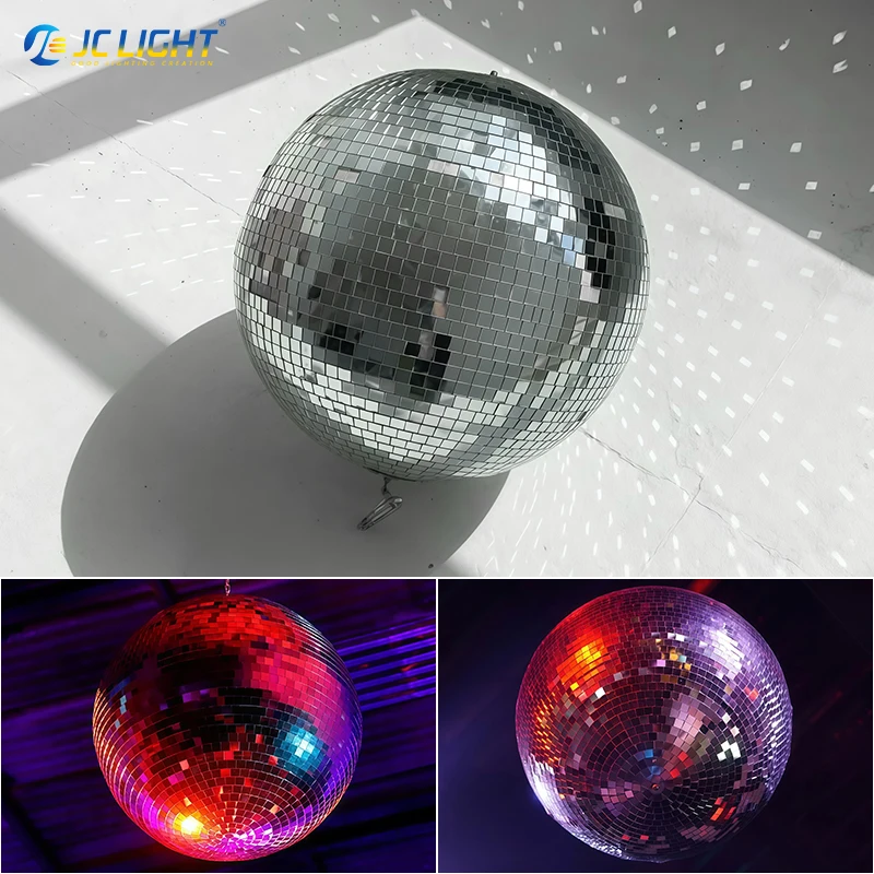 Sfera A Specchio 30 Cm - Mirrorball Per Discoteca, Glitter, Effetto Luce Per Festa E DJ - Foto 5