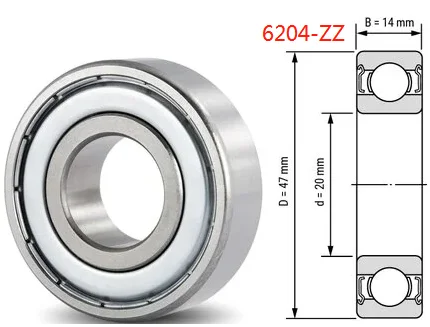 NEX 6000 Zz Roulement à Billes 10 X 26 X 8 Mm Double Joint