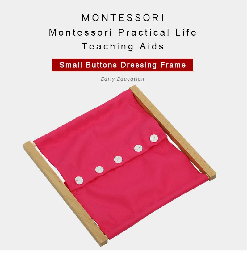 Montessori Materials Small Button Dressing Frame