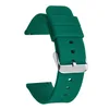 Dark green- silver button switch ear