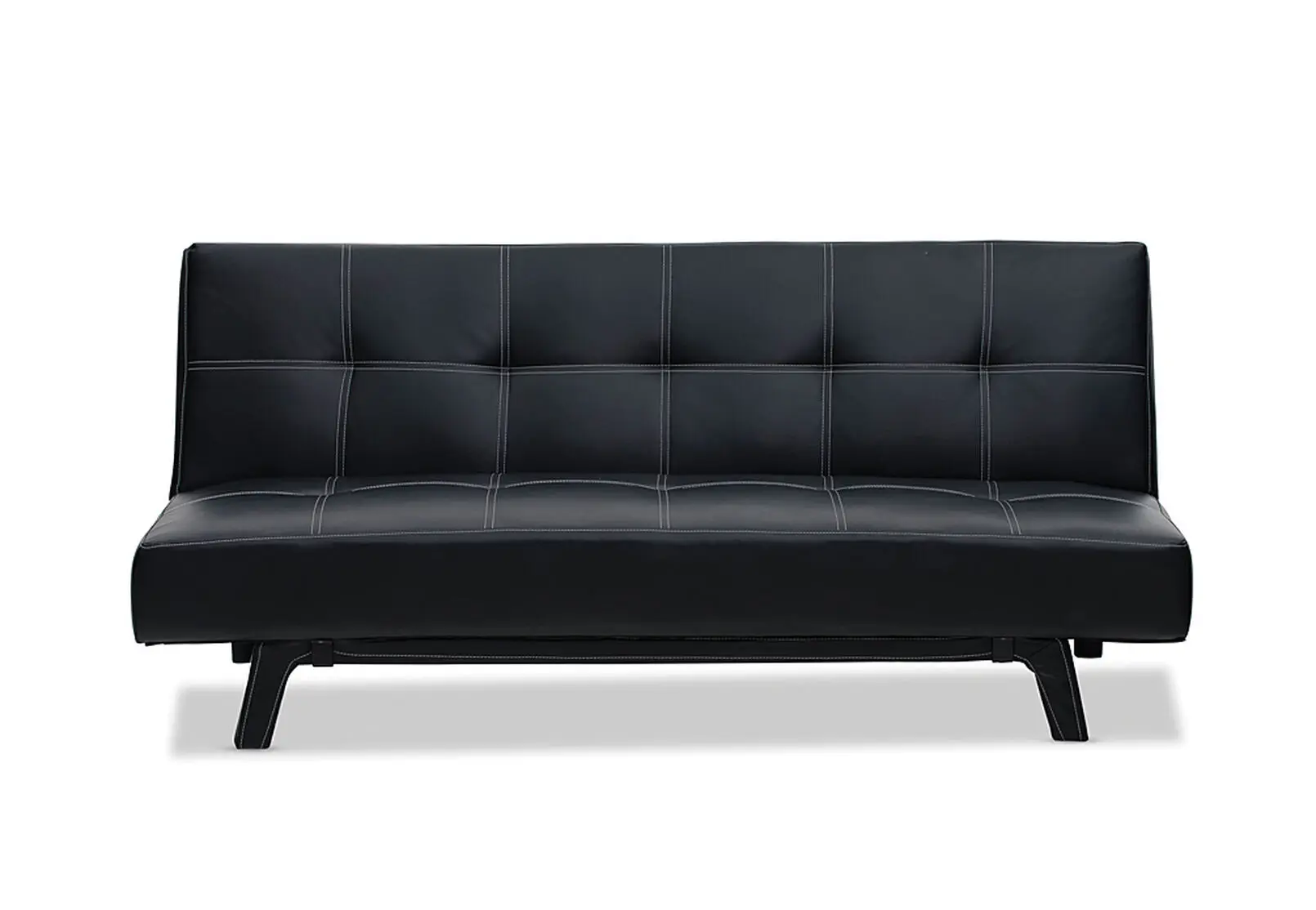 cheap black leather futon