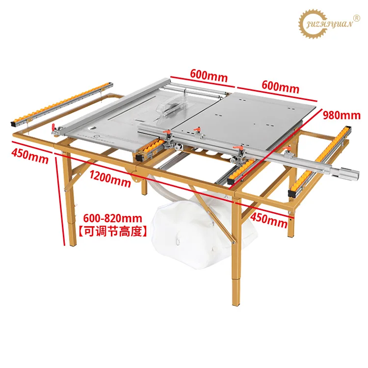 Wood Cutting Machine Woodworking High Quality Dust Free Sliding Table