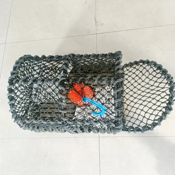 2 Filets De Pêche Pliants – Cages Carrées Nylon 45x22x22 Cm – Pour Poissons, Crabes, écrevisses