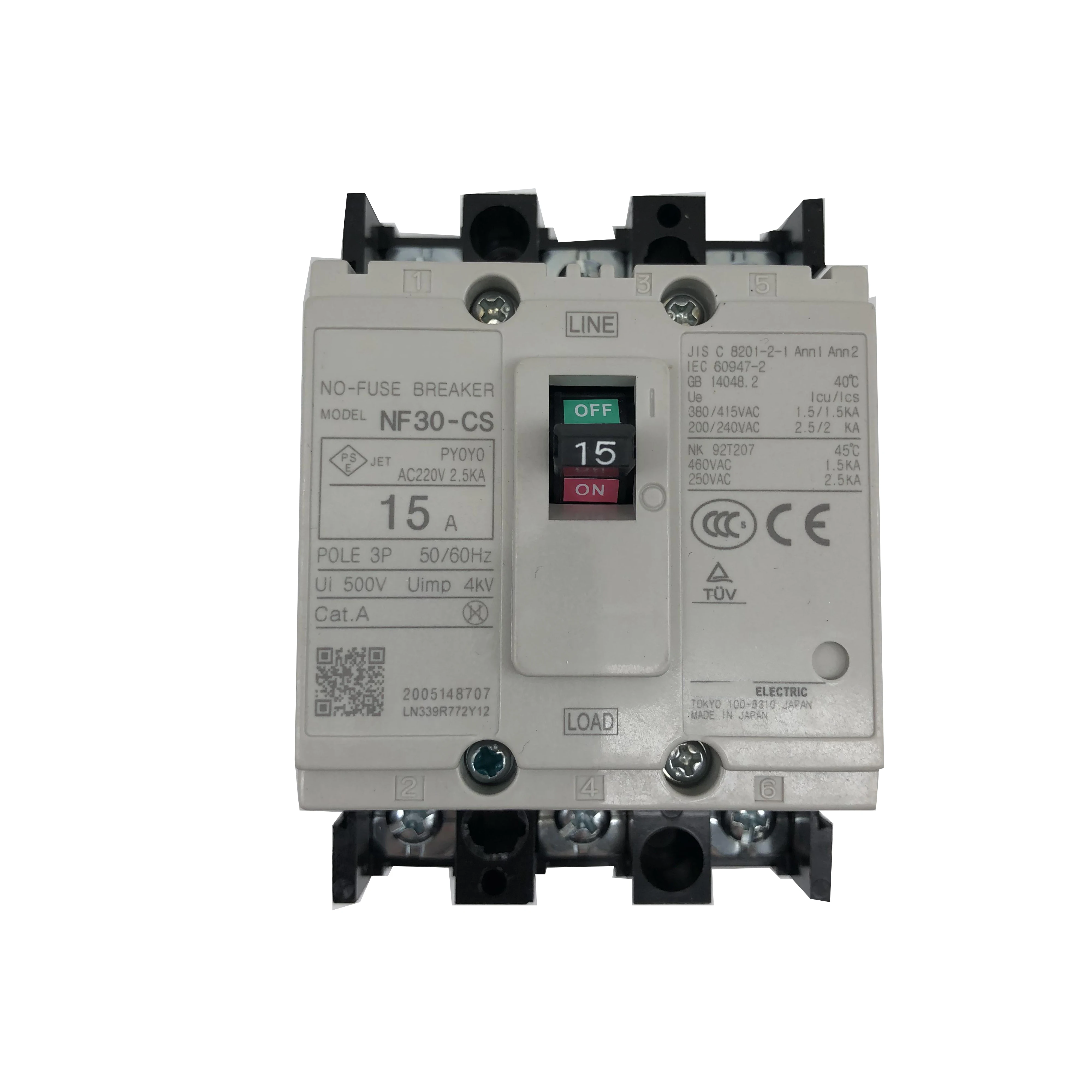 New Original NF30-CS NF-C series molded case circuit breaker. It protects circuits against overload and short circuit, features compact size 